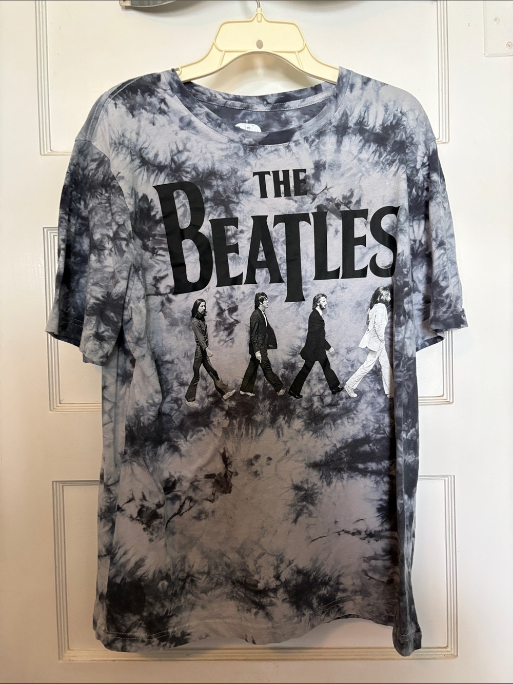 The Beatles Tie-Dye Short Sleeve Tee - Black & Gray Size L(42-44)